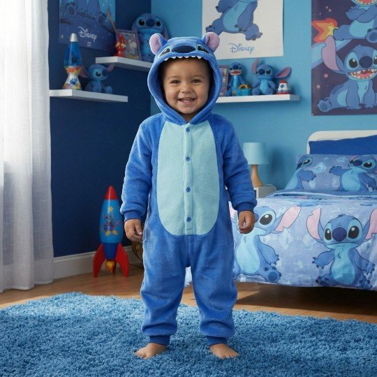 Piżama Onesie Przebranie Śpiochy Disney Stitch Niemowlę, zdjęcie 4