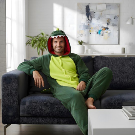 Piżama Onesie Kigurumi Kostium Przebranie Dinozaur, zdjęcie 7