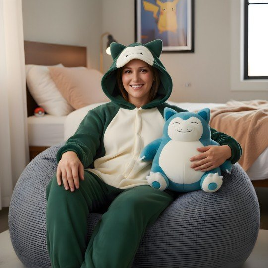 Onesie Kigurumi Pyjama Fancy Dress Pokémon Snorlax, photo 8
