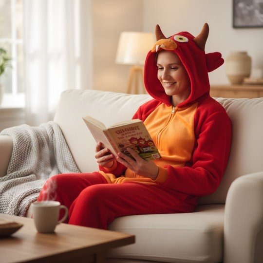 Piżama Onesie Kigurumi Kostium Przebranie Foxy, zdjęcie 7