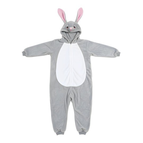 Piżama Onesie Kigurumi Kostium Przebranie Szary Królik, zdjęcie 3