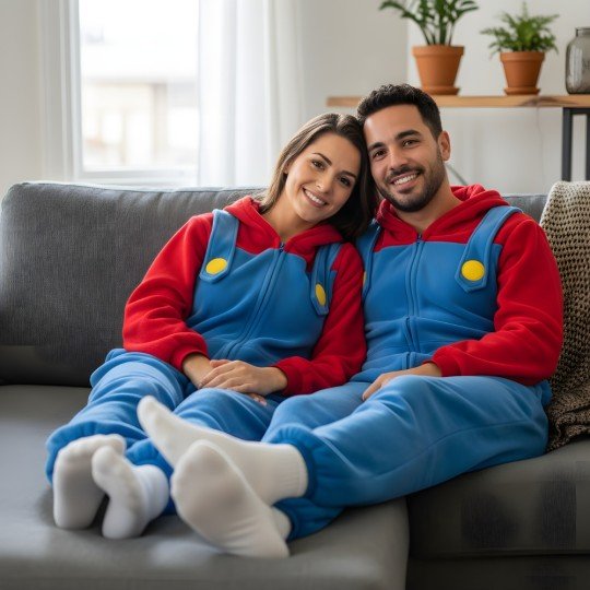 Piżama Onesie Kigurumi Kostium Przebranie Super Mario, zdjęcie 4