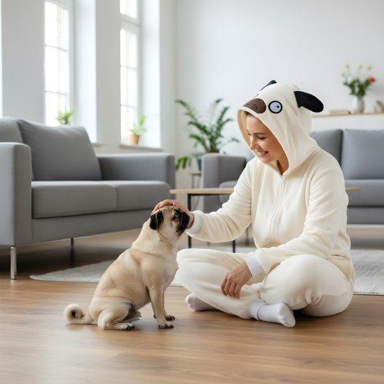 Onesie Kigurumi Pajama Costume Pug, photo 3