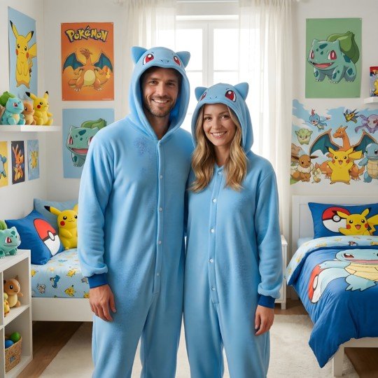 Piżama Onesie Kigurumi Kostium Przebranie Pokemon Bulbasaur, zdjęcie 9
