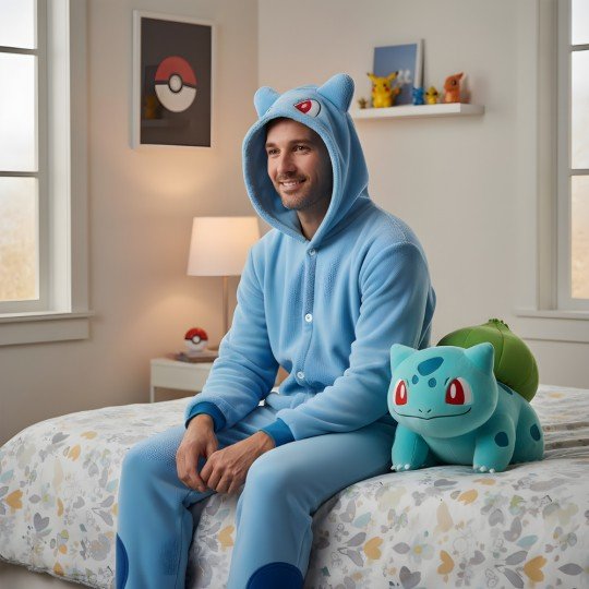 Piżama Onesie Kigurumi Kostium Przebranie Pokemon Bulbasaur, zdjęcie 7