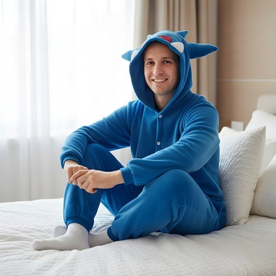 Piżama Onesie Kigurumi Kostium Pokemon Niebieski Gengar, zdjęcie 5