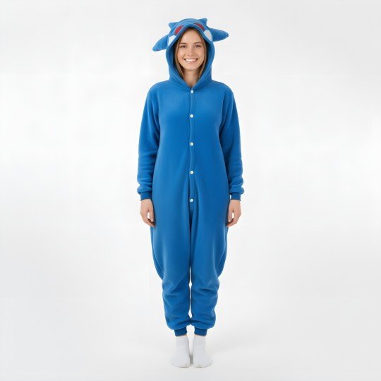 Piżama Onesie Kigurumi Kostium Pokemon Niebieski Gengar, zdjęcie 6