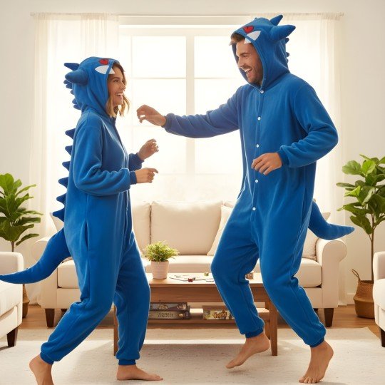 Piżama Onesie Kigurumi Kostium Pokemon Niebieski Gengar, zdjęcie 7