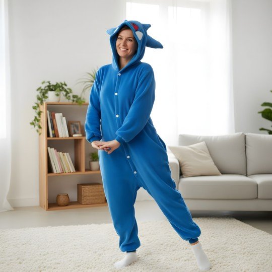 Piżama Onesie Kigurumi Kostium Pokemon Niebieski Gengar, zdjęcie 8