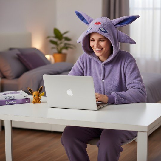 Onesie Kigurumi Pajama Costume Pokémon Espeon, photo 8
