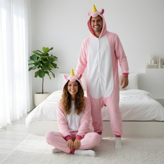 Onesie Kigurumi Pajama Costume Pink Unicorn, photo 3
