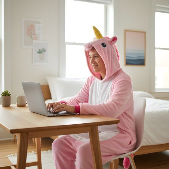 Onesie Kigurumi Pajama Costume Pink Unicorn, photo 5