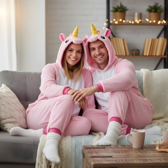 Piżama Onesie Kigurumi Kostium Przebranie Różowy Jednorożec, zdjęcie 6