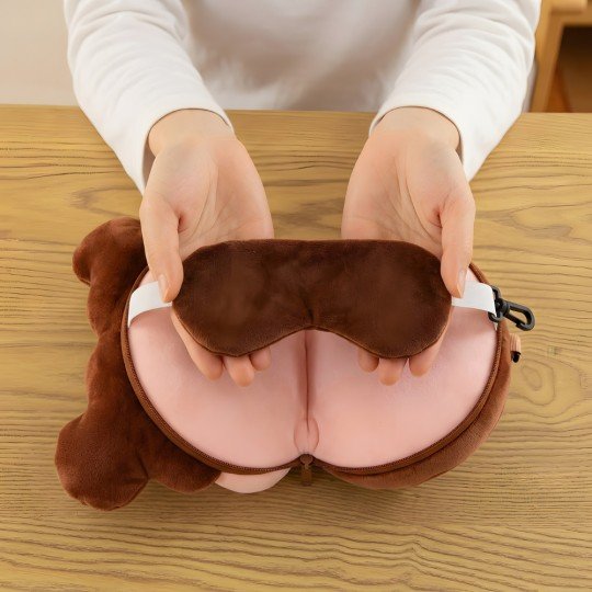 4-in-1 Plush Toy: Pillow, Eye Mask, Keyring Girl, photo 3
