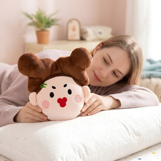 4-in-1 Plush Toy: Pillow, Eye Mask, Keyring Girl, photo 7