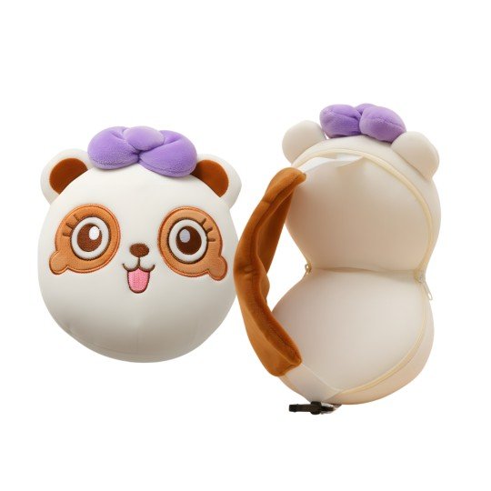 4-in-1 Plush Toy: Pillow, Eye Mask, Keyring Panda