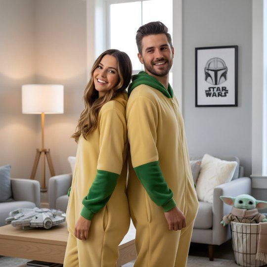 Piżama Onesie Kigurumi Kostium Star Wars Baby Yoda Grogu, zdjęcie 9