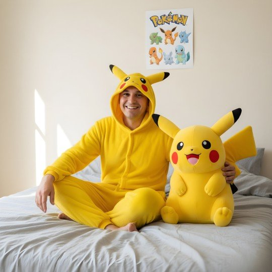 Piżama Onesie Kigurumi Kostium Przebranie Pokemon Pikachu, zdjęcie 6