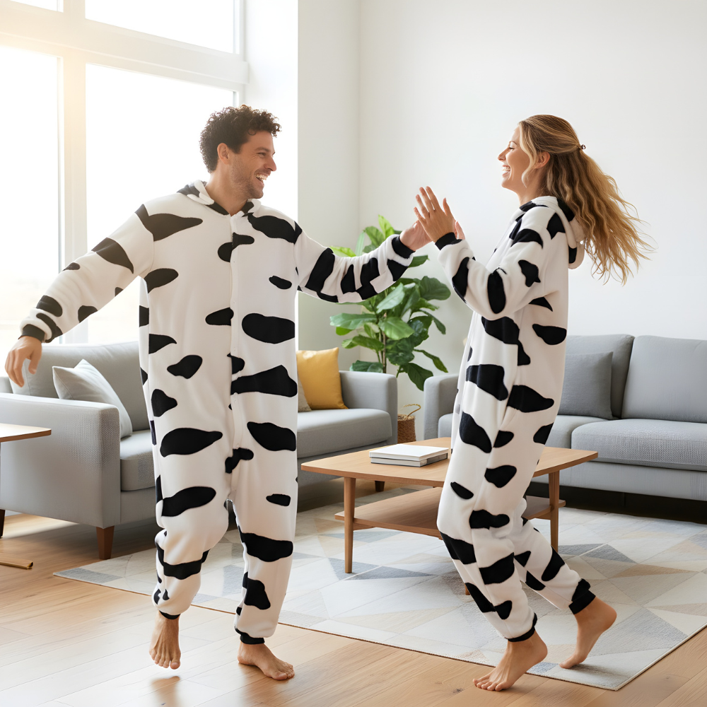 Piżama Onesie Kigurumi Kostium Przebranie Krowa, zdjęcie 6