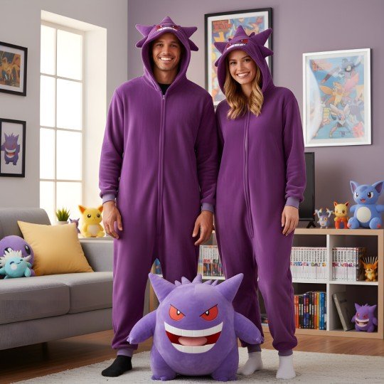 Pokémon Gengar Kigurumi Onesie Pajama Costume, photo 2