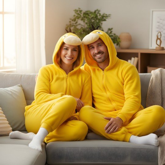 Piżama Onesie Kigurumi Kostium Przebranie Pokemon  Psyduck, zdjęcie 5