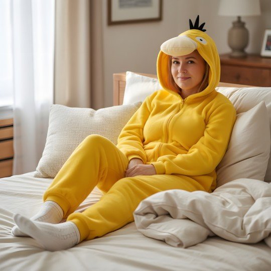 Piżama Onesie Kigurumi Kostium Przebranie Pokemon  Psyduck, zdjęcie 9