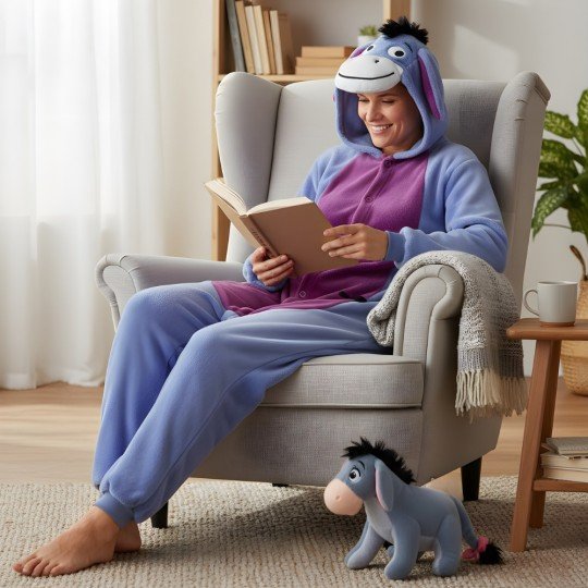 Piżama Onesie Kigurumi Kostium Przebranie Kłapołuchy Osiołek, zdjęcie 2