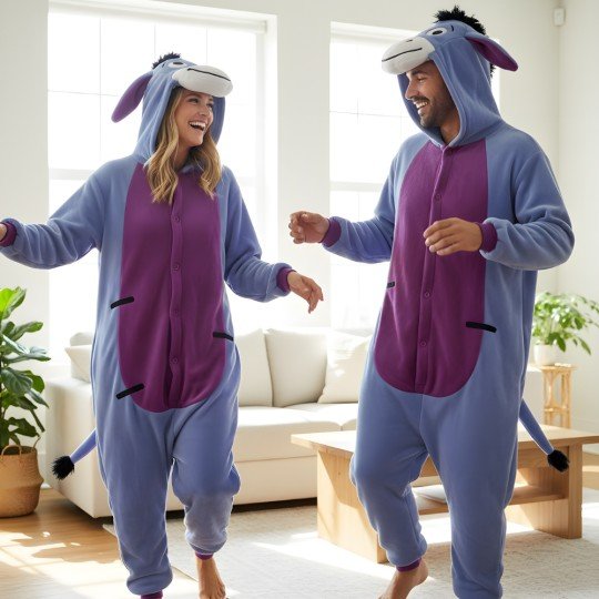 Piżama Onesie Kigurumi Kostium Przebranie Kłapołuchy Osiołek, zdjęcie 8