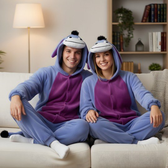 Piżama Onesie Kigurumi Kostium Przebranie Osiołek Kłapouchy, zdjęcie 5