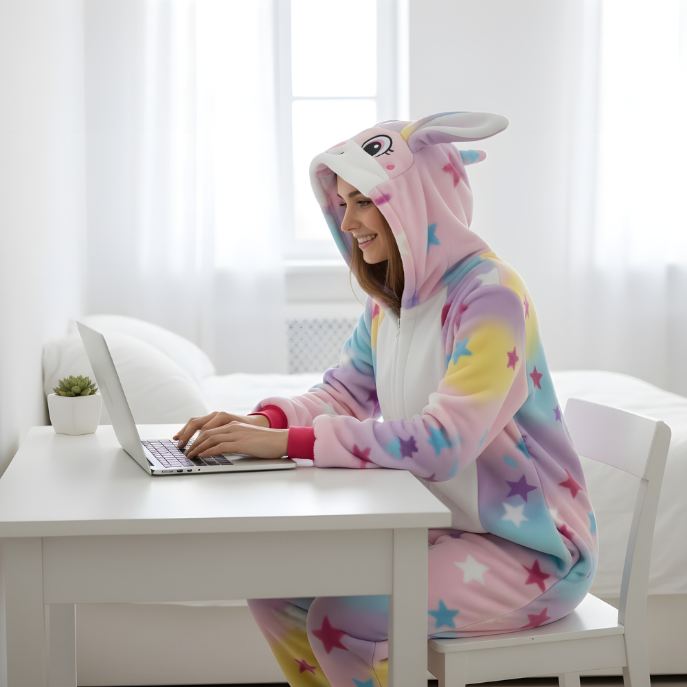 Piżama Onesie Kigurumi Kostium Przebranie Królik, zdjęcie 6