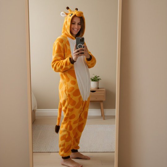 Piżama Onesie Kigurumi Kostium Przebranie Żyrafa, zdjęcie 7
