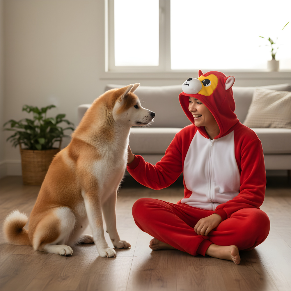 Onesie Kigurumi Pajama Costume Akita, photo 4