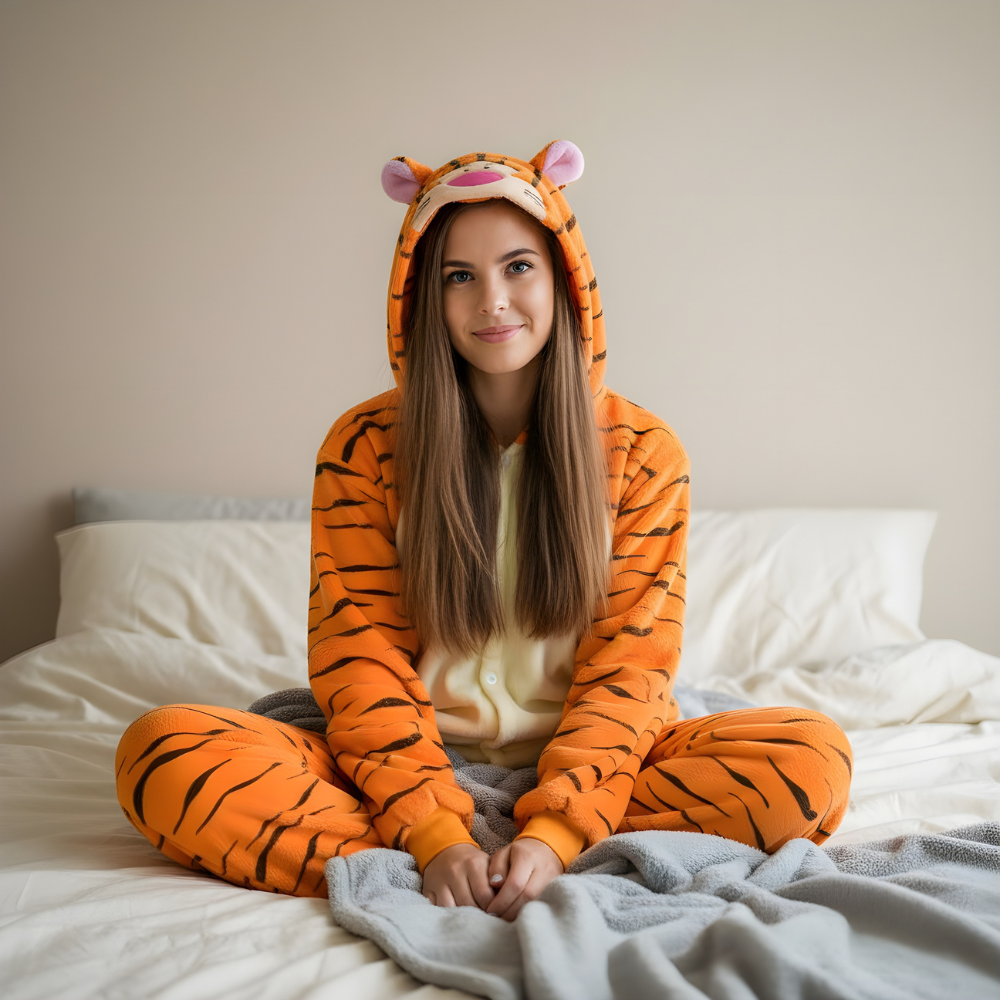 Piżama Onesie Kigurumi Kostium Przebranie Tygrys, zdjęcie 3