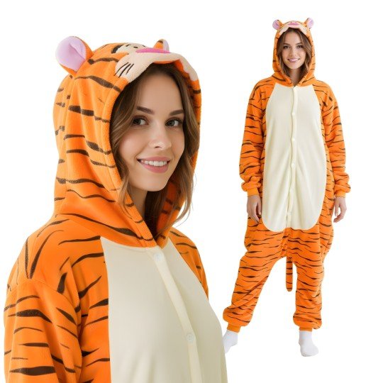 Piżama Onesie Kigurumi Kostium Przebranie Tygrysek