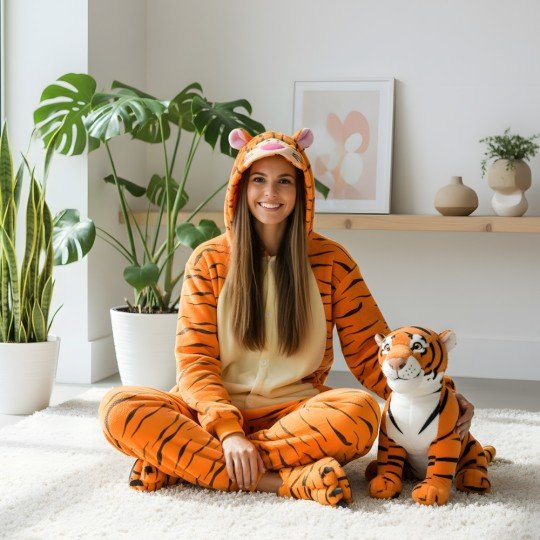 Piżama Onesie Kigurumi Kostium Przebranie Tygrysek, zdjęcie 6