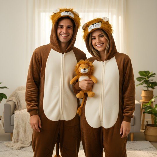 Piżama Onesie Kigurumi Kostium Przebranie Lew, zdjęcie 2