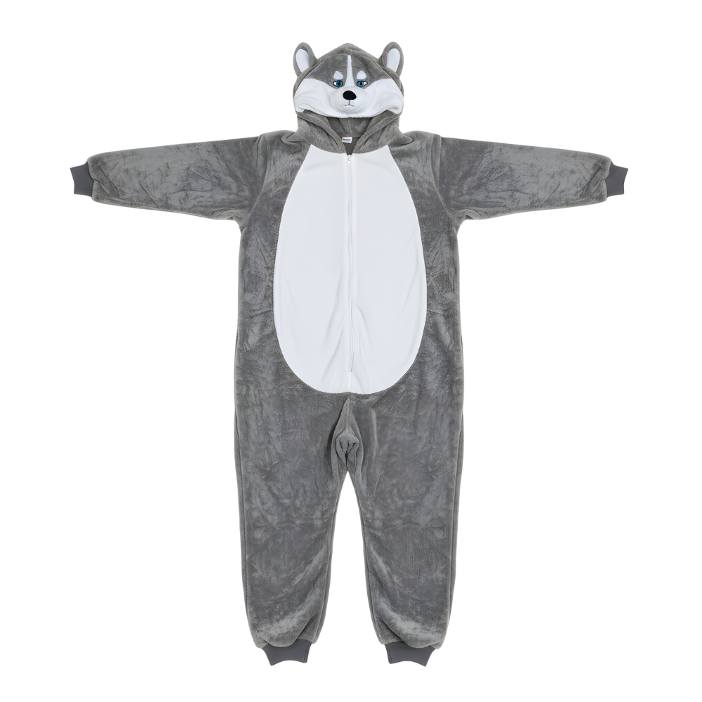 Grey Husky Kigurumi Onesie Pyjama Costume, photo 4
