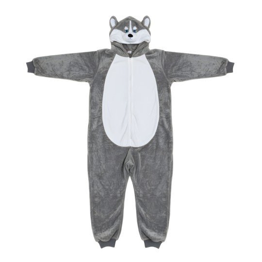 Grey Husky Kigurumi Onesie Pyjama Costume, photo 4
