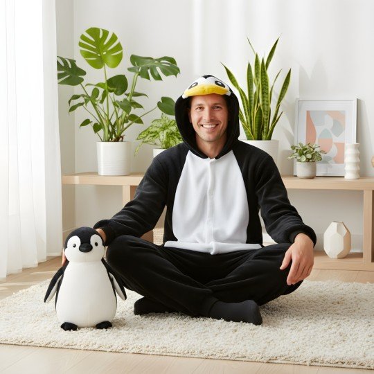 Piżama Onesie Kigurumi Kostium Przebranie Pingwin, zdjęcie 6