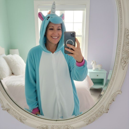 Onesie Kigurumi Pajama Costume Azure Unicorn, photo 5