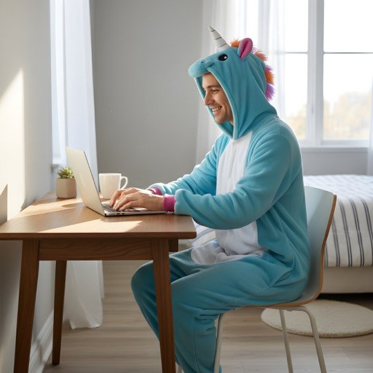 Onesie Kigurumi Pajama Costume Azure Unicorn, photo 6