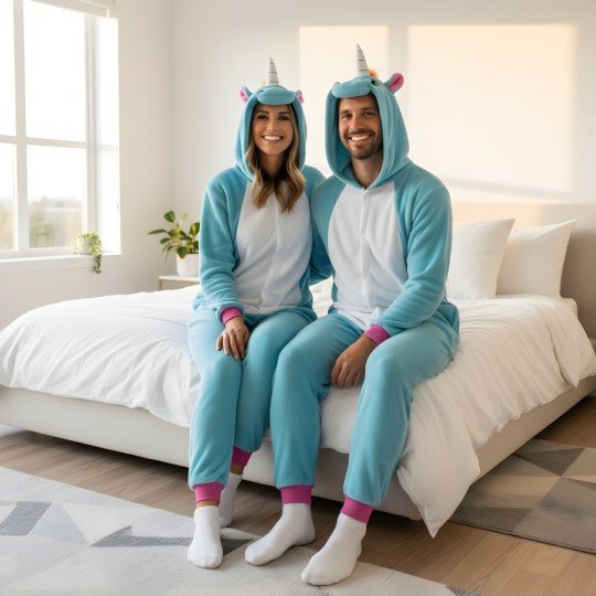 Onesie Kigurumi Pajama Costume Azure Unicorn, photo 7
