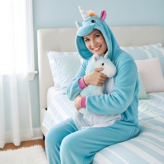 Onesie Kigurumi Pajama Costume Azure Unicorn, photo 8