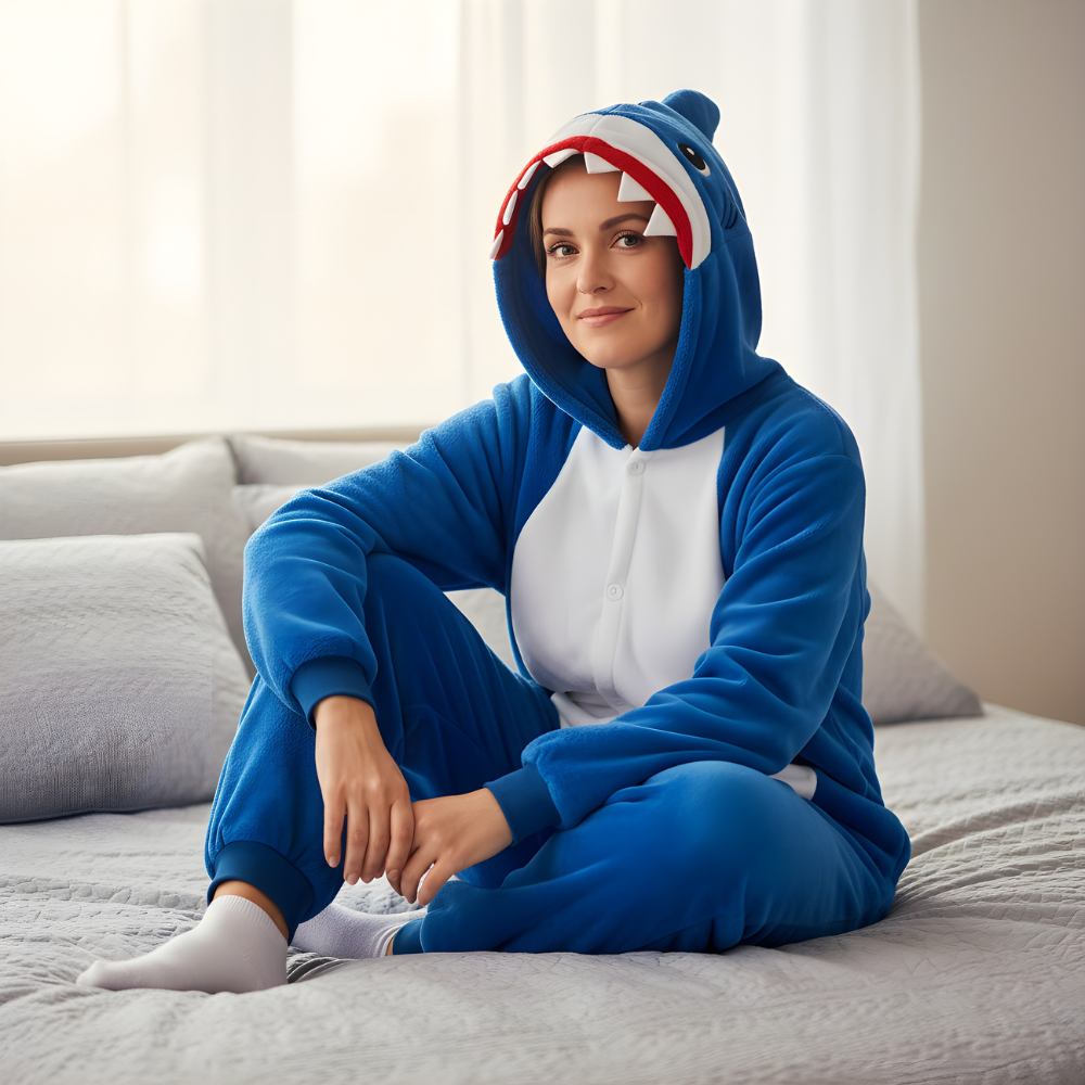 Blue Shark Kigurumi Onesie Costume, photo 3