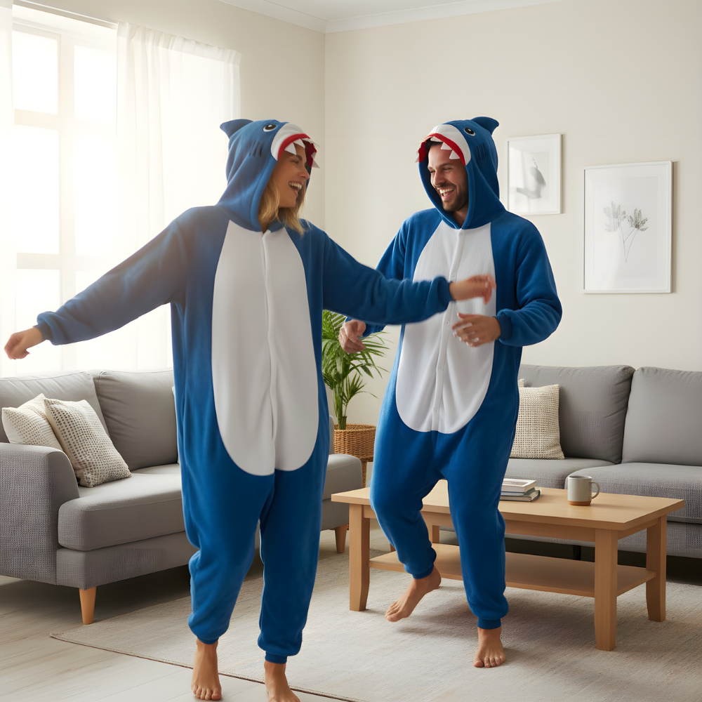 Blue Shark Kigurumi Onesie Costume, photo 5