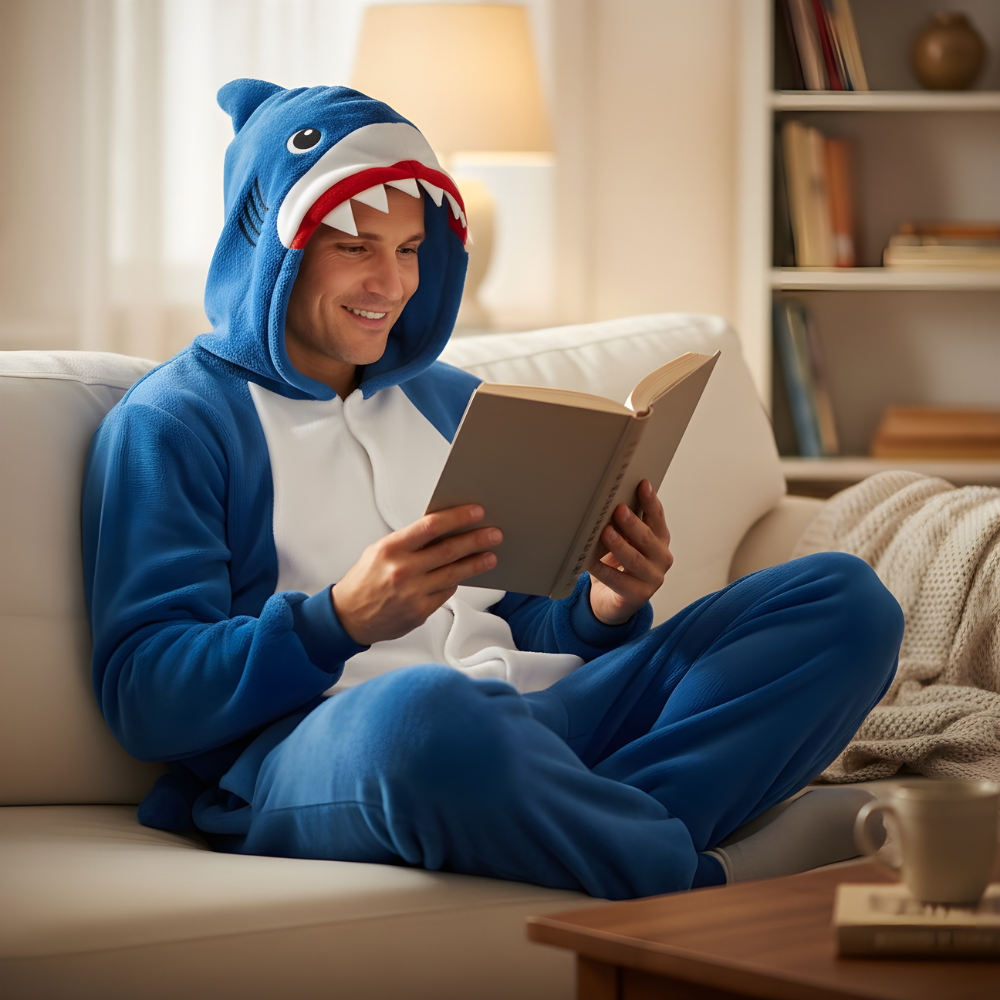 Blue Shark Kigurumi Onesie Costume, photo 6