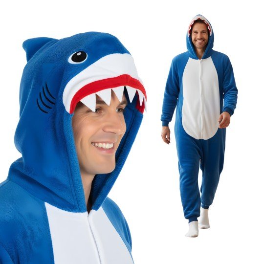 Blue Shark Kigurumi Onesie Costume