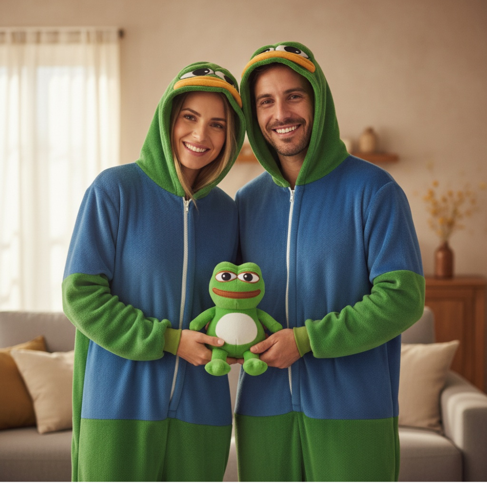 Piżama Onesie Kigurumi Kostium Przebranie Pepe Frog, zdjęcie 2