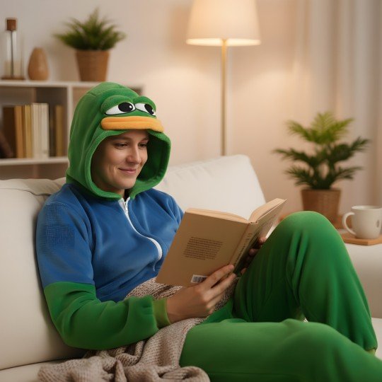 Piżama Onesie Kigurumi Kostium Przebranie Pepe Frog, zdjęcie 9