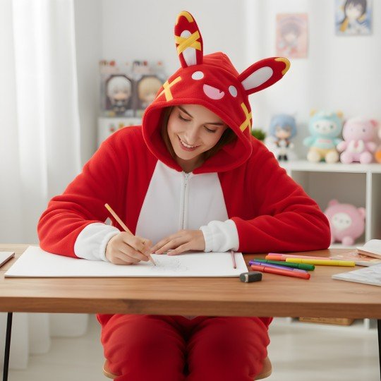 Kigurumi Onesie Pyjama Costume Genshin Impact Baron Bunny, photo 3
